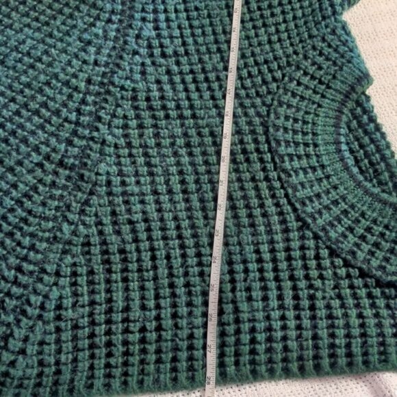 Orange Fountain Village Thick-Knitted Sz L/XL Cowl Neck Deep Army Green Sweater - Picture 7 of 8